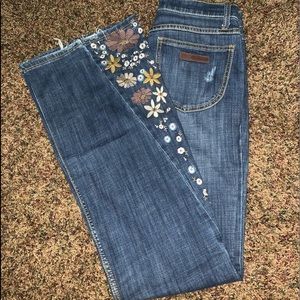 size 5x34 wrangler flare jeans